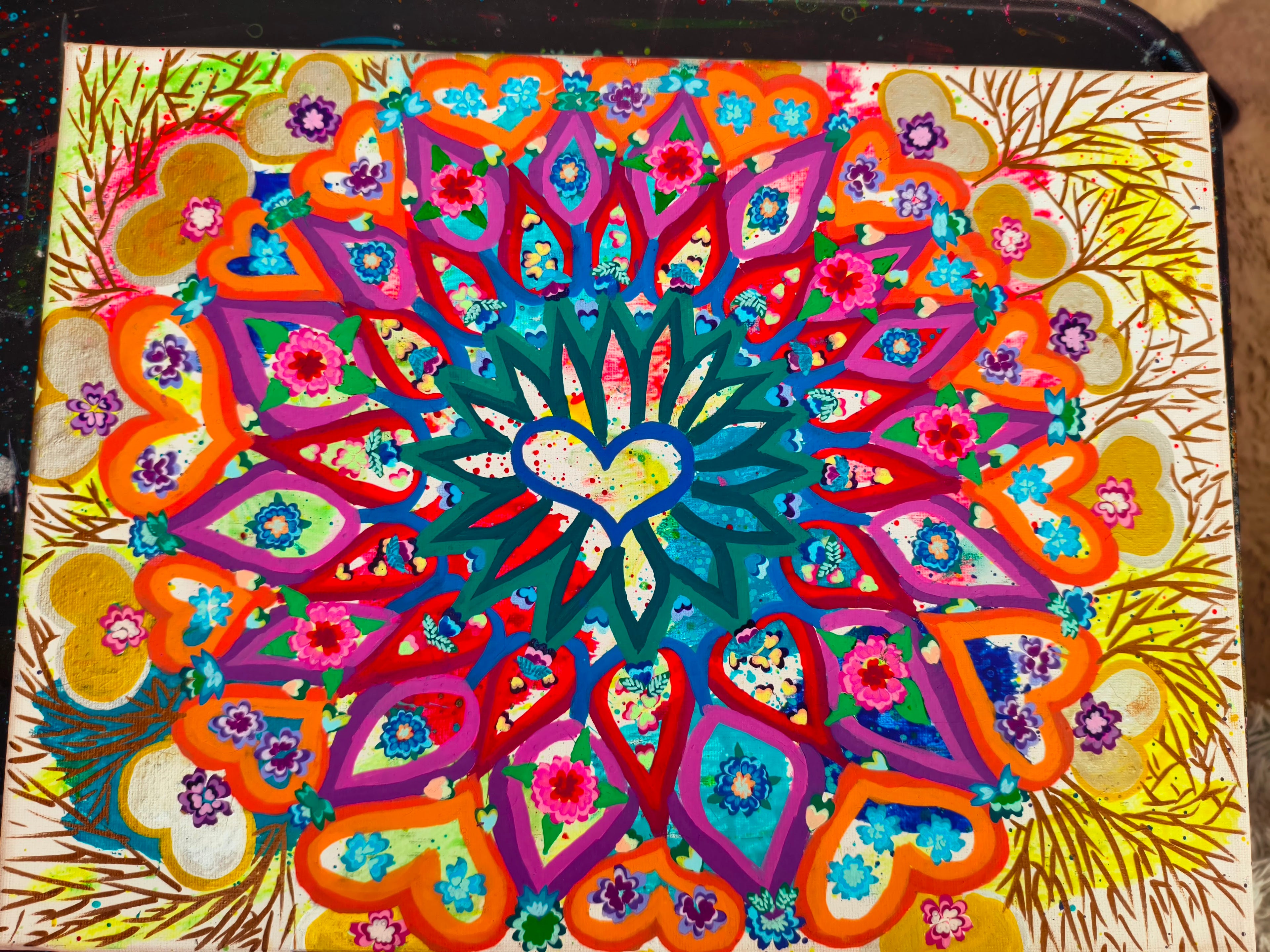 Cosmic Flower Heart