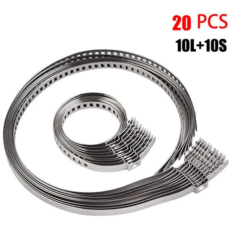 10/20Pcs Stainless Steel Adjustable AXLE CV Joint Boot Crimp Clamp Kit 31- 41mm 70- 125mm