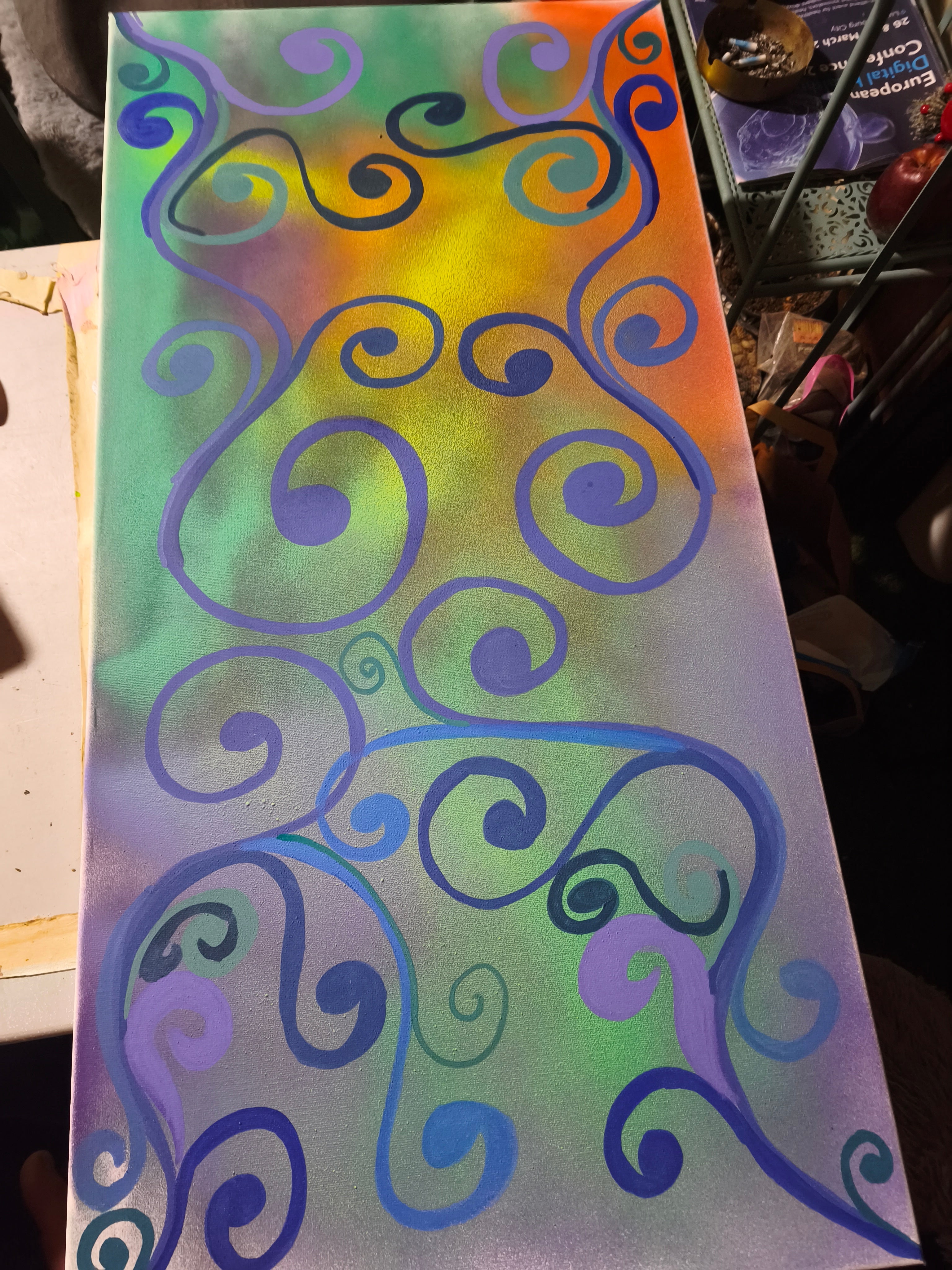 Swirls Rainbow Canvas 2026 — Canvas_Print