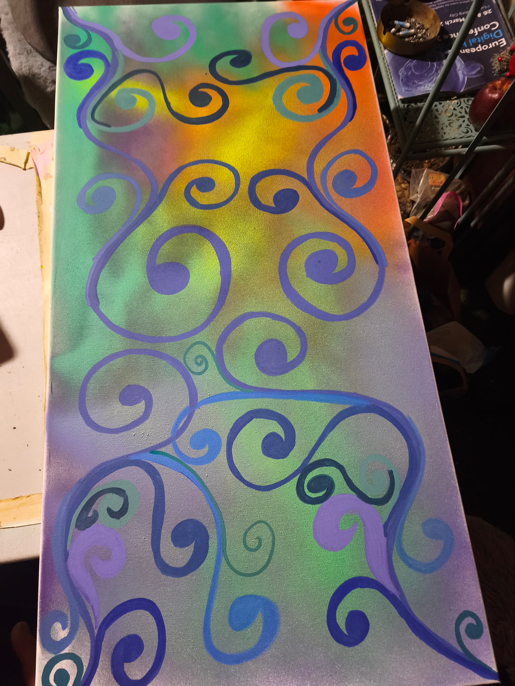 Swirls Rainbow Canvas 2026 — T-Shirt