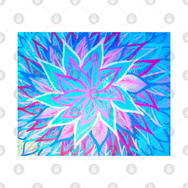 Neon Frost Bloom — Poster